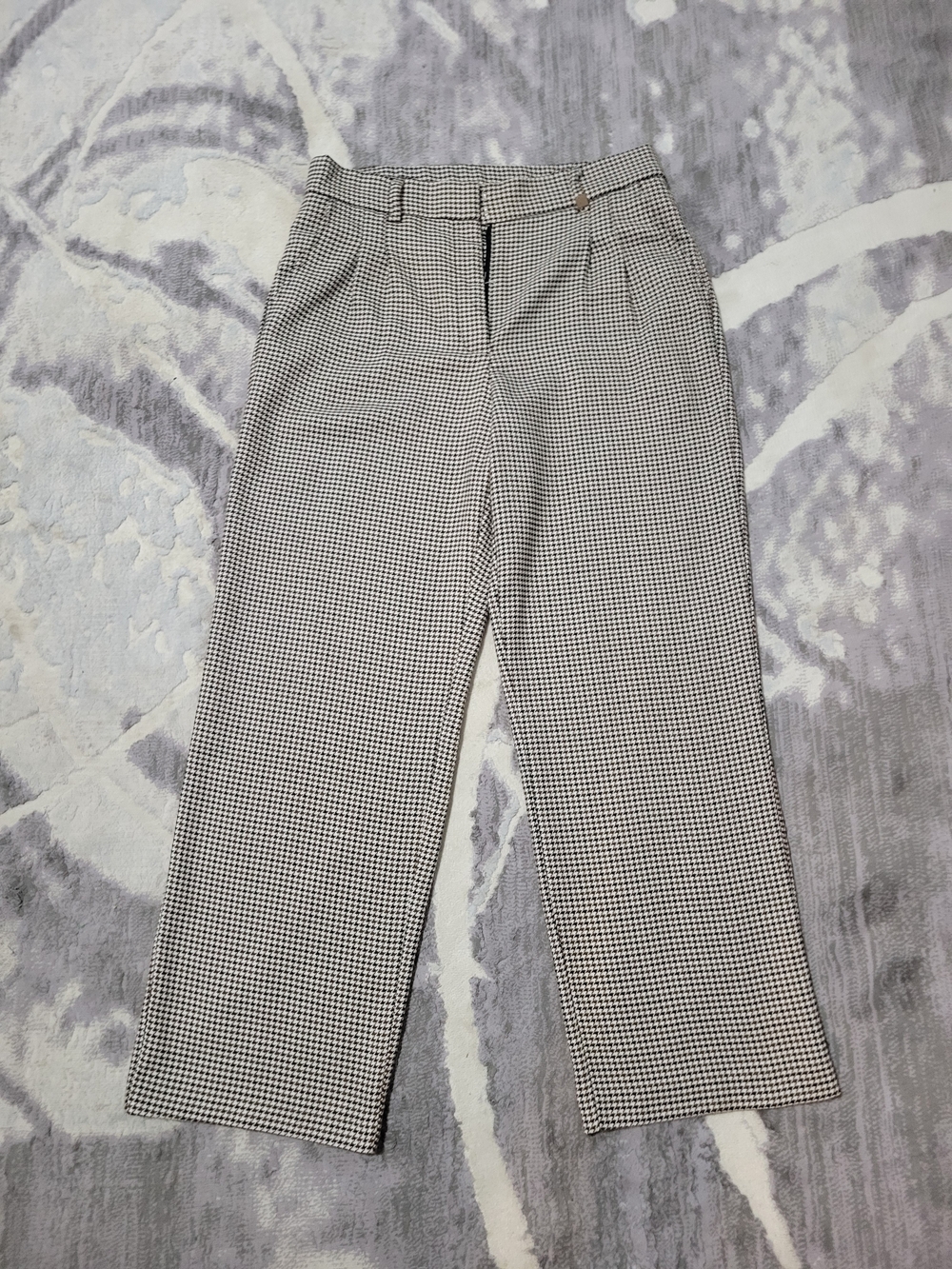 Mexx Hight-Rise Wide-Leg Houndstooth Women Pants Size L